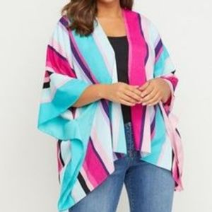 Lane Bryant Multi-Stripe Kimono